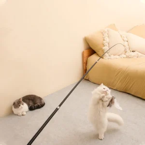 Extended telescopic cat stick